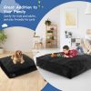 57 x 57 Inch Crash Pad Sensory Mat with Foam Blocks and Washable Velvet Cover